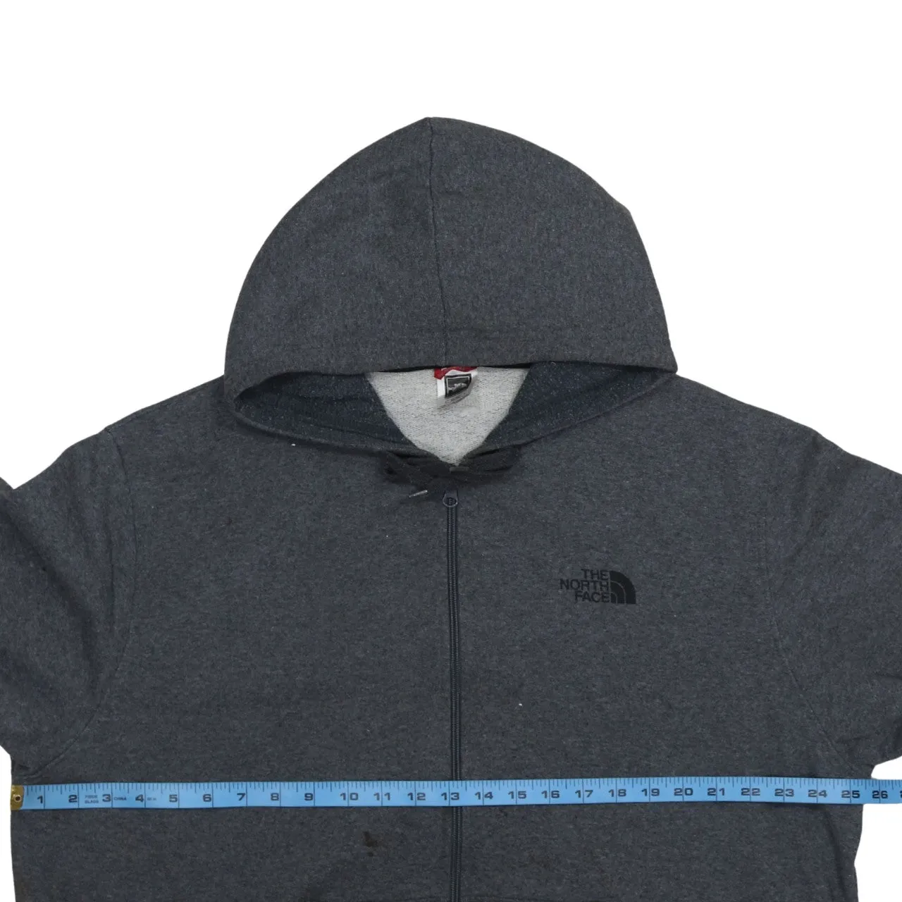 The North Face Dark Charcoal Hoodie Men's XLarge Full Zip Embroidered Logo Pockets Sweatshirt sold by Vintage Club product image thumbnail 5