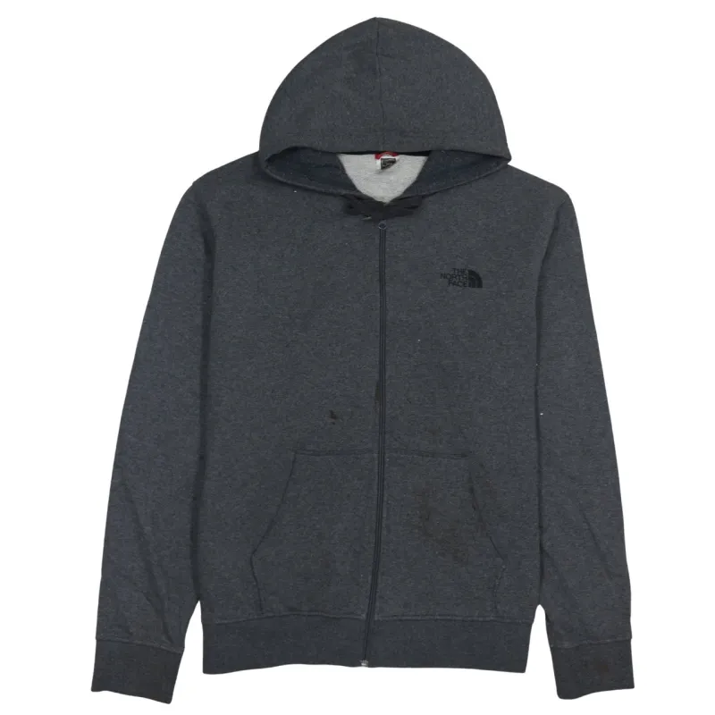 The North Face Dark Charcoal Hoodie Men's XLarge Full Zip Embroidered Logo Pockets Sweatshirt made by The North Face