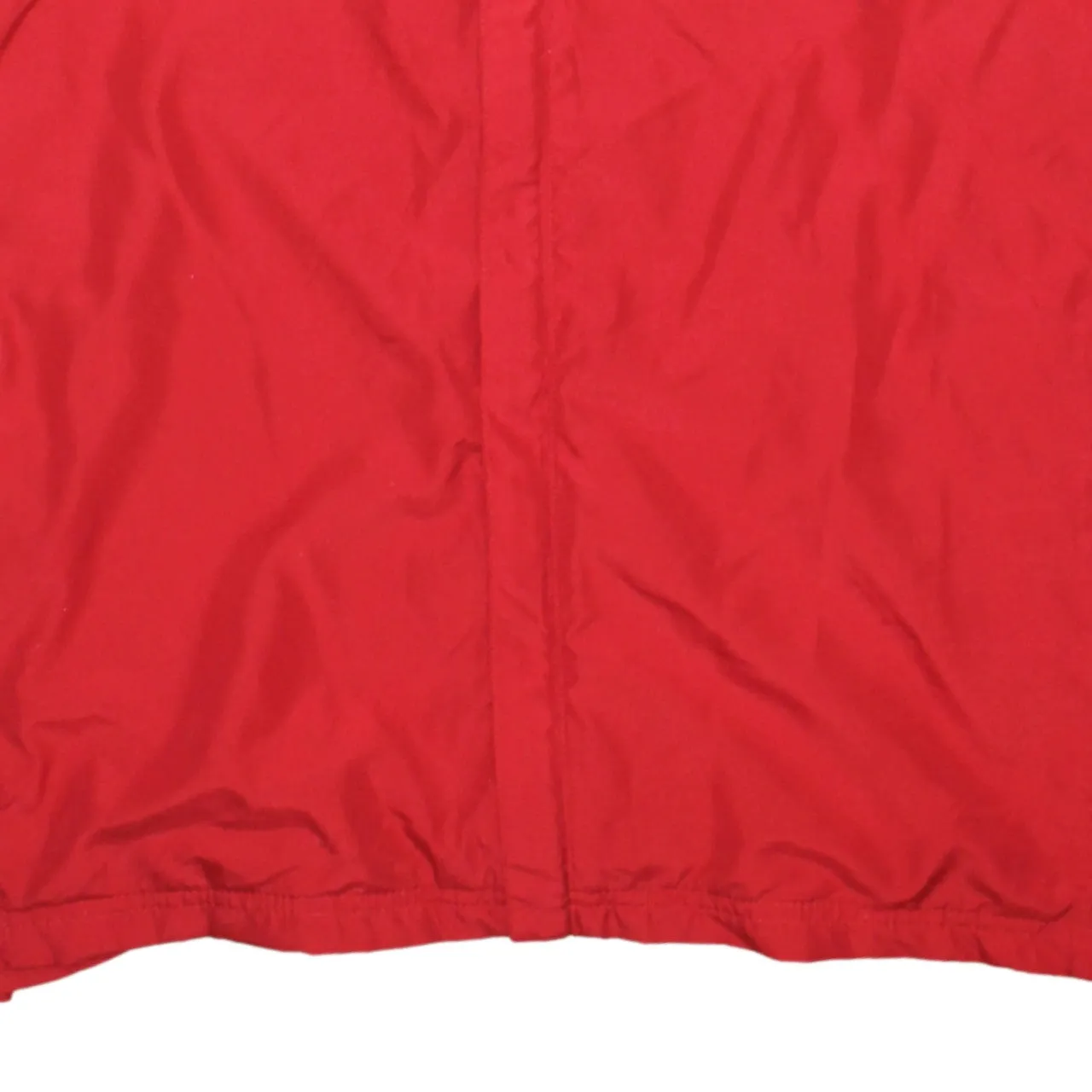 Adidas Red Windbreaker Jacket Women's Large Three Stripe Sleeves Printed Logo Track Top sold by Vintage Club product image thumbnail 4