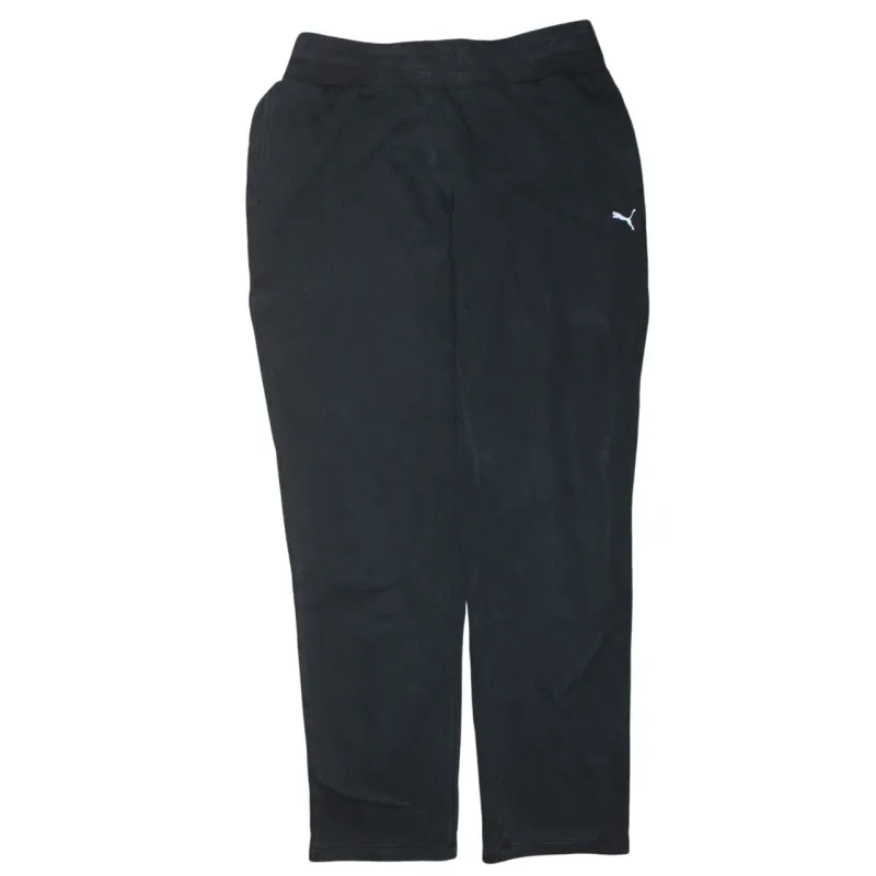 Puma Black Trousers Women’s Medium Small Logo Elastic Waist Casual Pants Joggers made by Puma