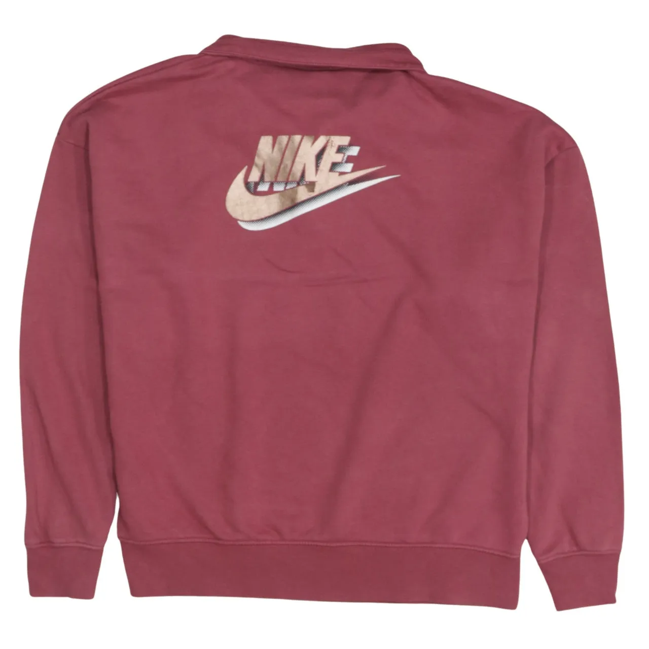 Nike Burgundy Red Quarter Zip Sweatshirt Men’s XSmall Embroidered Swoosh Back Printed Logo Pullover sold by Vintage Club product image thumbnail 2