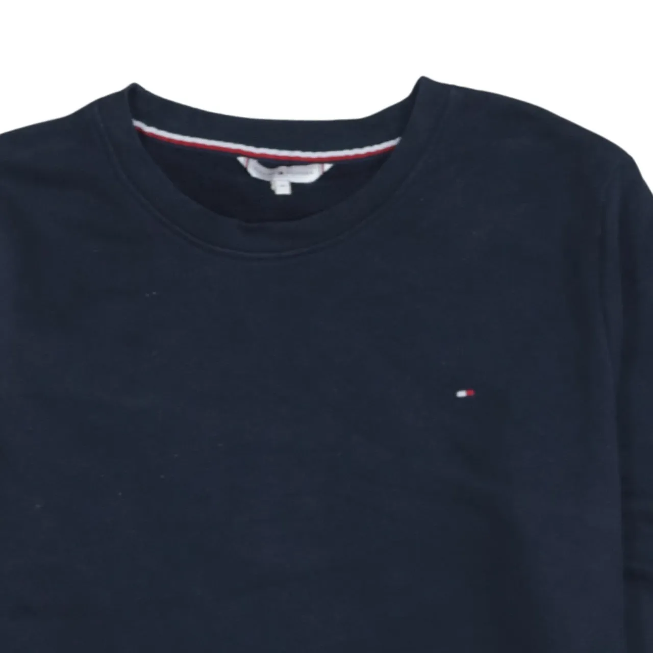 Tommy Hilfiger Navy Blue Sweatshirt Women's XLarge Embroidered Flag Logo Crewneck Pullover Top sold by Vintage Club product image thumbnail 3