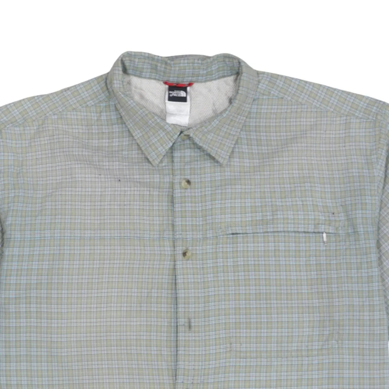 The North Face Green Check Shirt Men’s XLarge Short Sleeve Button Front Hiking Top sold by Vintage Club product image thumbnail 3