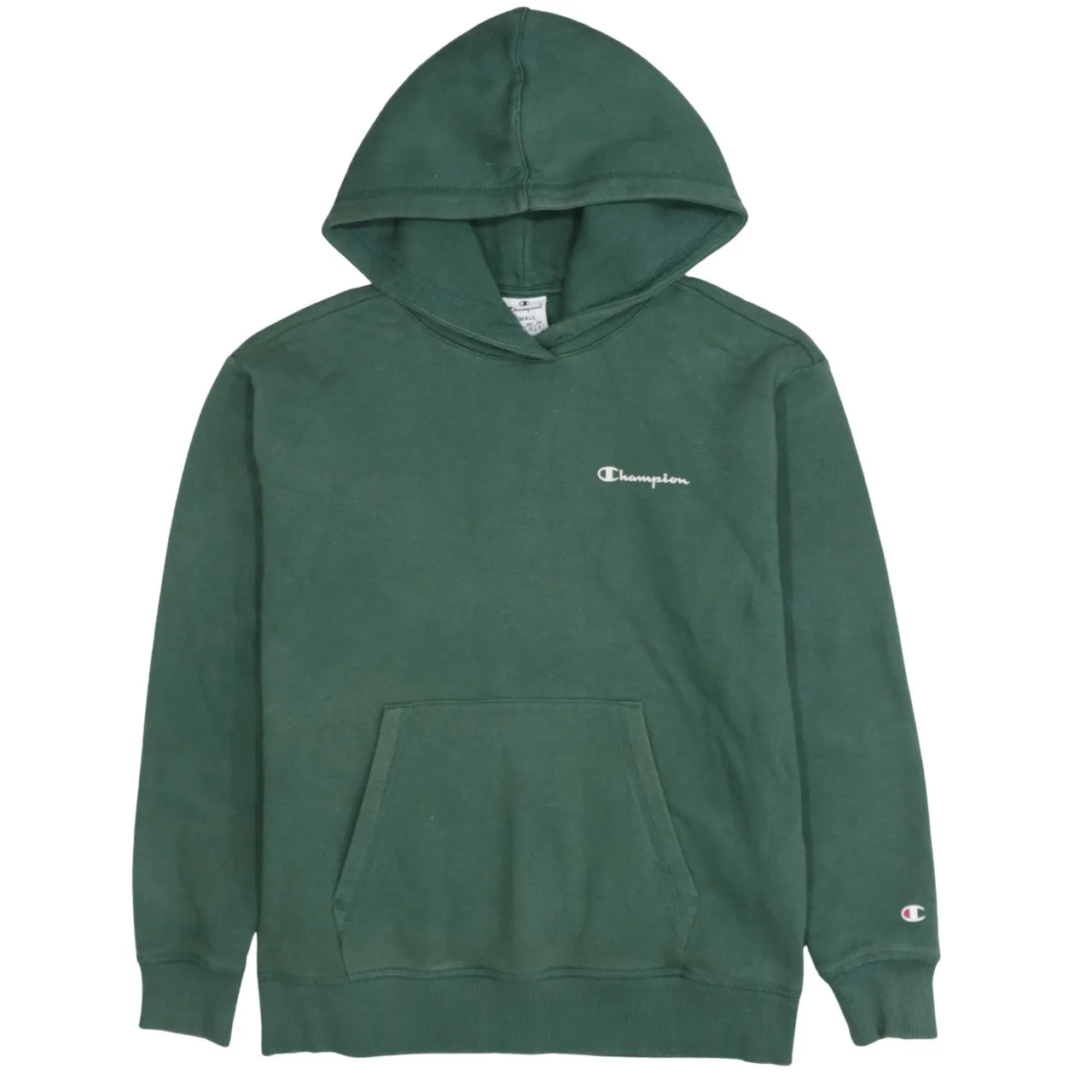 Champion Forest Green Hoodie Men's Small Embroidered Logo Front Pouch Pullover Sweatshirt sold by Vintage Club