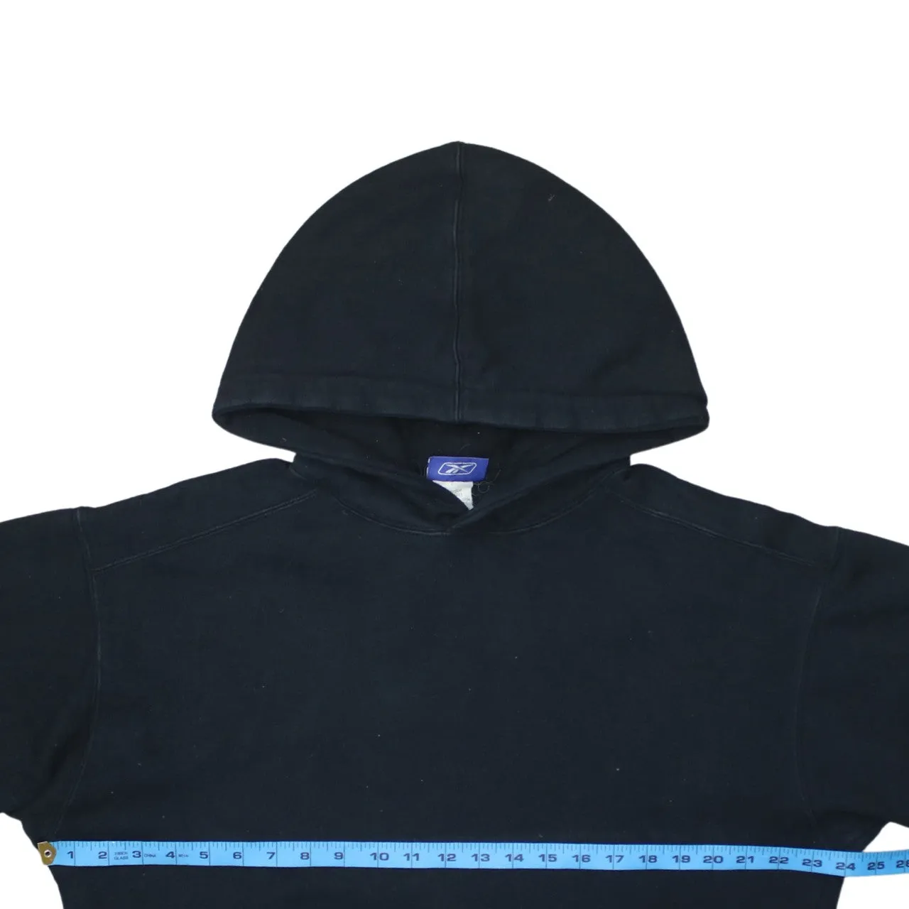 Reebok Black Hoodie Men's Small Sleeve Logo Pouch Pocket Pullover Sweatshirt sold by Vintage Club product image thumbnail 5