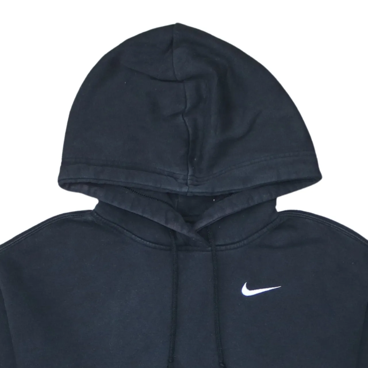 Nike Black Hoodie Men's XSmall Embroidered Swoosh Drawstring Hood Pullover Sweatshirt sold by Vintage Club product image thumbnail 3