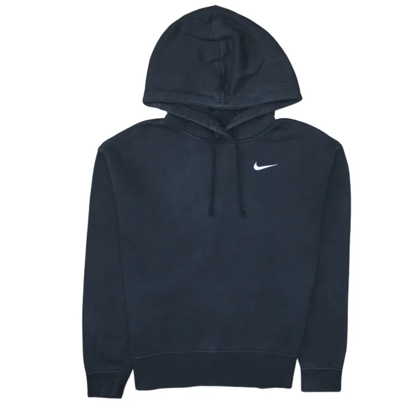 Nike Black Hoodie Men's XSmall Embroidered Swoosh Drawstring Hood Pullover Sweatshirt sold by Vintage Club