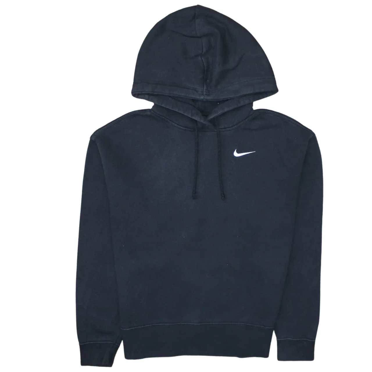 Nike Black Hoodie Men's XSmall Embroidered Swoosh Drawstring Hood Pullover Sweatshirt sold by Vintage Club