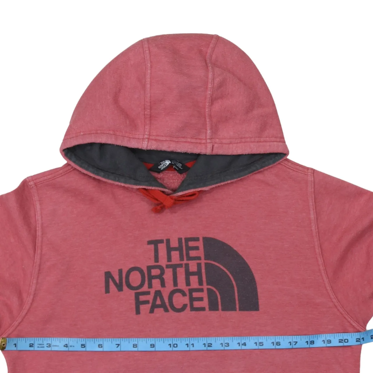 The North Face Burgundy Red Hoodie Men's Small Printed Logo Front Pocket Pullover Sweatshirt sold by Vintage Club product image thumbnail 5