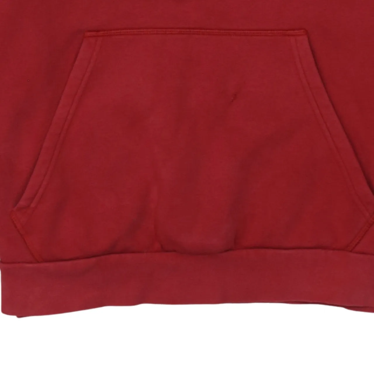 Adidas Burgundy Red Hoodie Women's Large Embroidered Logo Piped Sleeves Front Pocket Sweatshirt sold by Vintage Club product image thumbnail 4