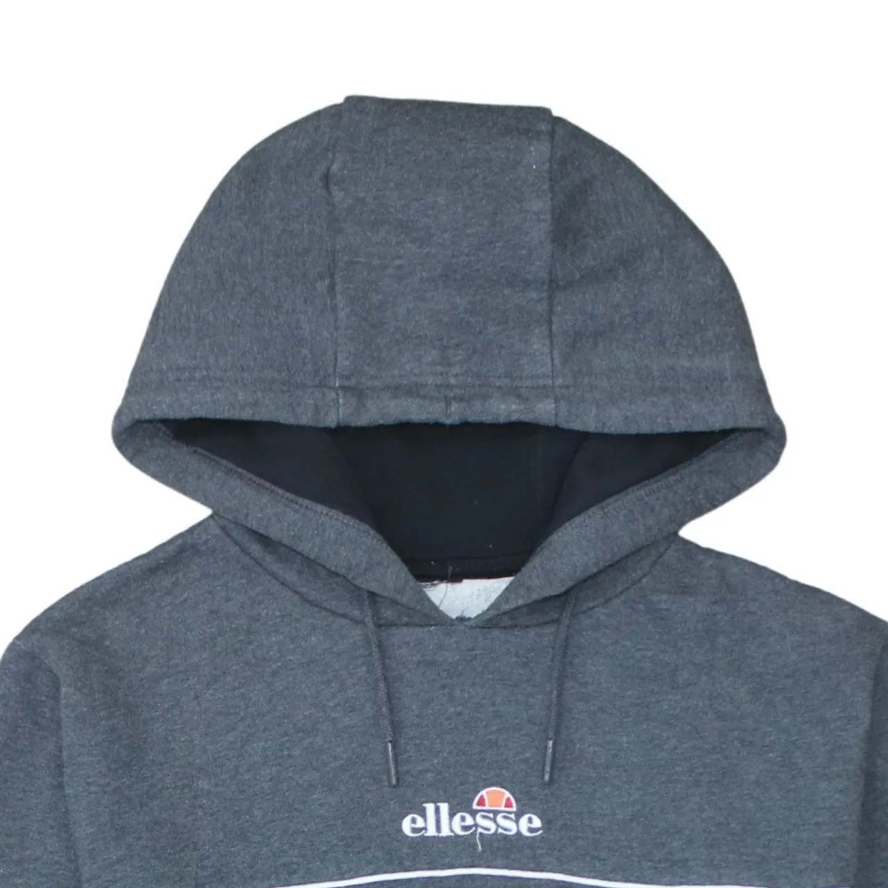 Ellesse Charcoal Grey Hoodie Men's Small Embroidered Chest Logo Front Pocket Pullover Sweatshirt sold by Vintage Club product image thumbnail 3