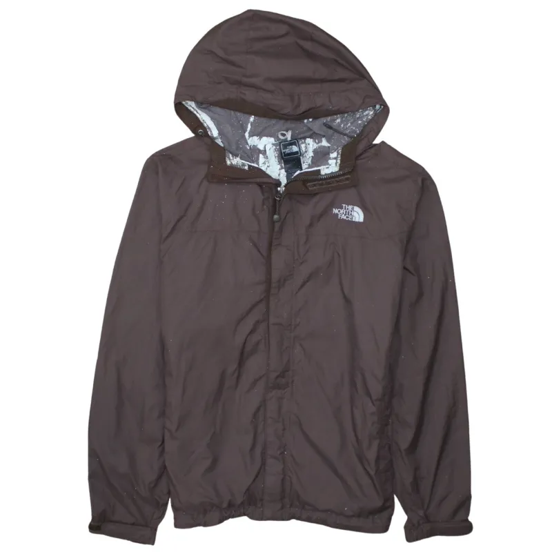 The North Face Brown Hooded Windbreaker Men's Medium Printed Logos Zip Jacket sold by Vintage Club