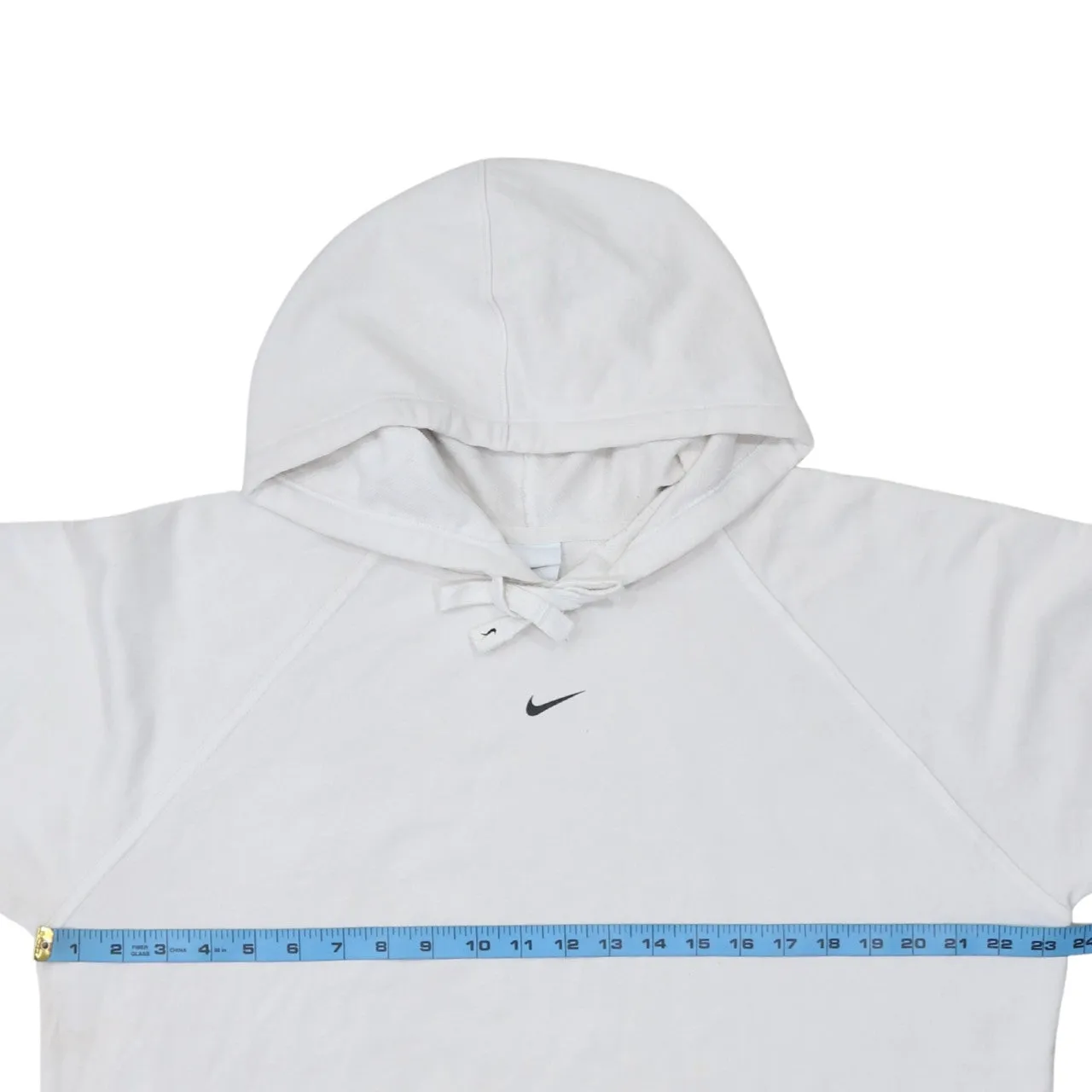 Nike White Hoodie Men’s Large Printed Sleeve Logo Small Swoosh Pullover Sweatshirt sold by Vintage Club product image thumbnail 5