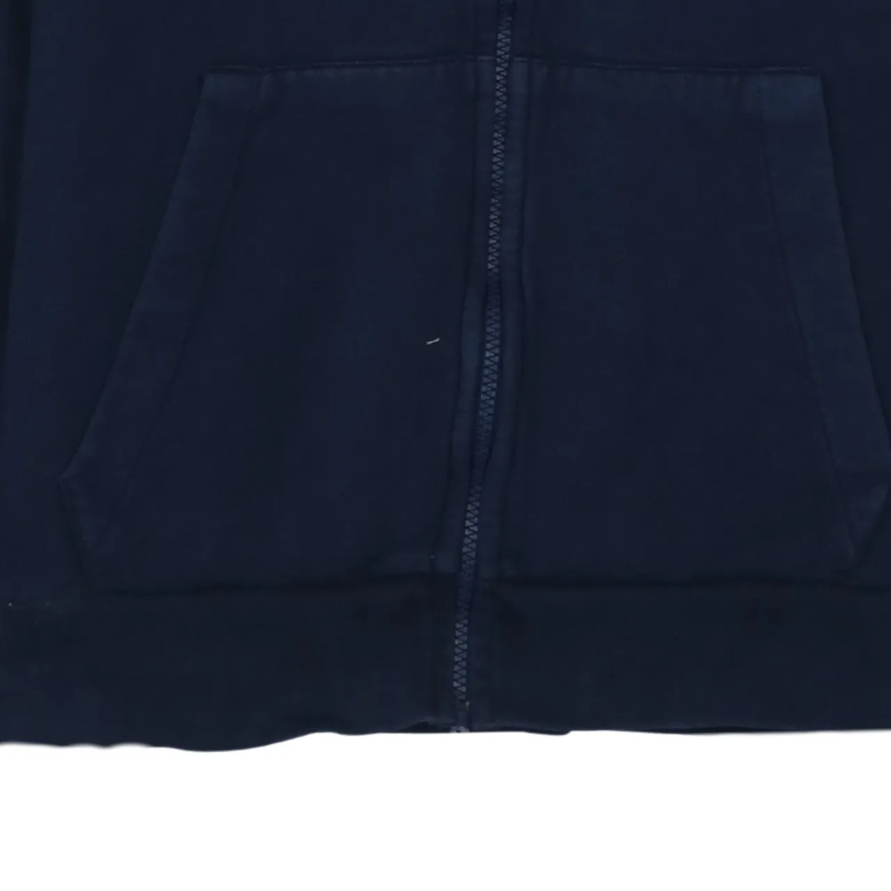 Lacoste Navy Blue Zip Hoodie Women’s XLarge Embroidered Croc Logo Branded Sleeve Tape Sweatshirt sold by Vintage Club product image thumbnail 4