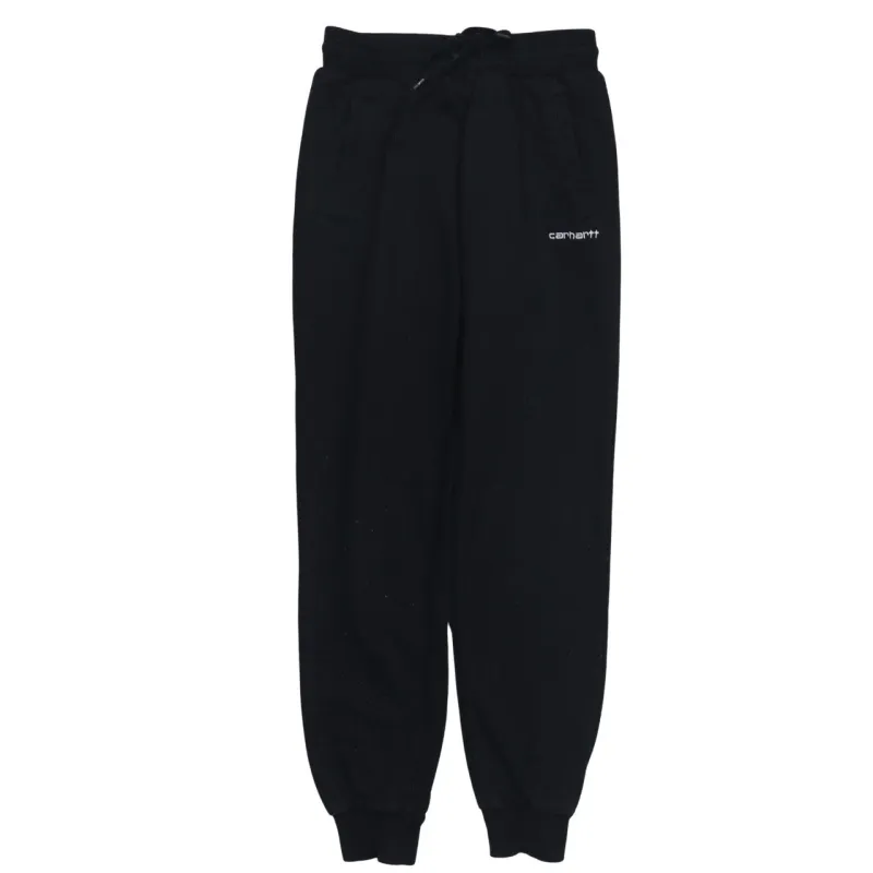 Carhartt Black Joggers Sweatpants Men's 24 Embroidered Logo Drawstring Cuffed Loungewear made by Carhartt