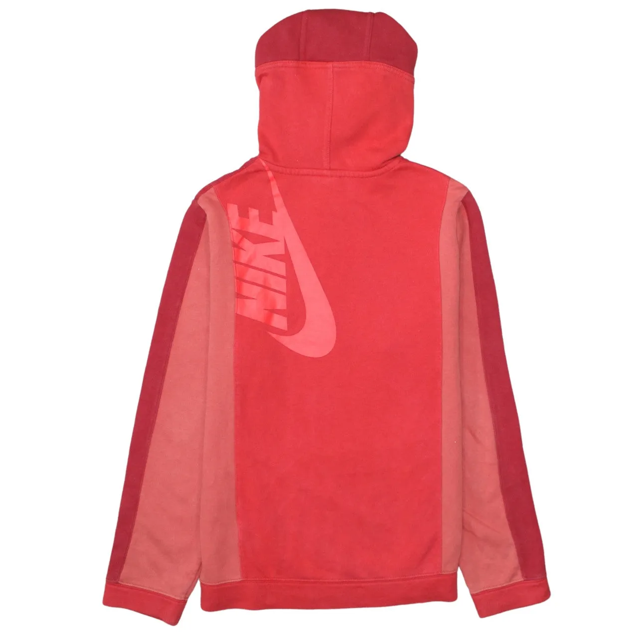 Nike Red Colour Block Hoodie Women's XLarge Printed Logo Pullover Sweatshirt Top sold by Vintage Club product image thumbnail 2