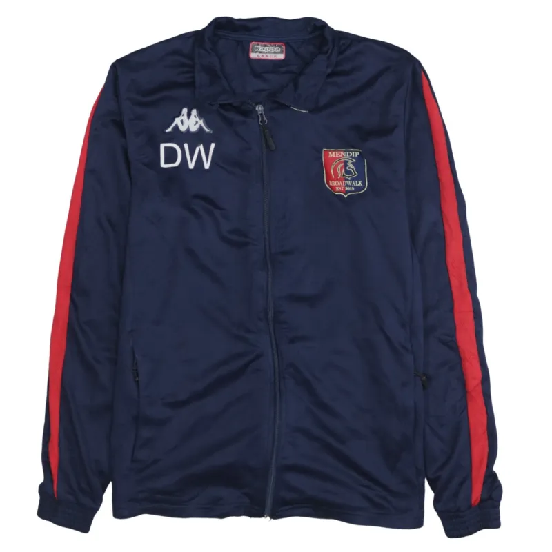 Kappa Navy Blue Track Jacket Women's Large Embroidered Crest DW Initials Zip Top sold by Vintage Club