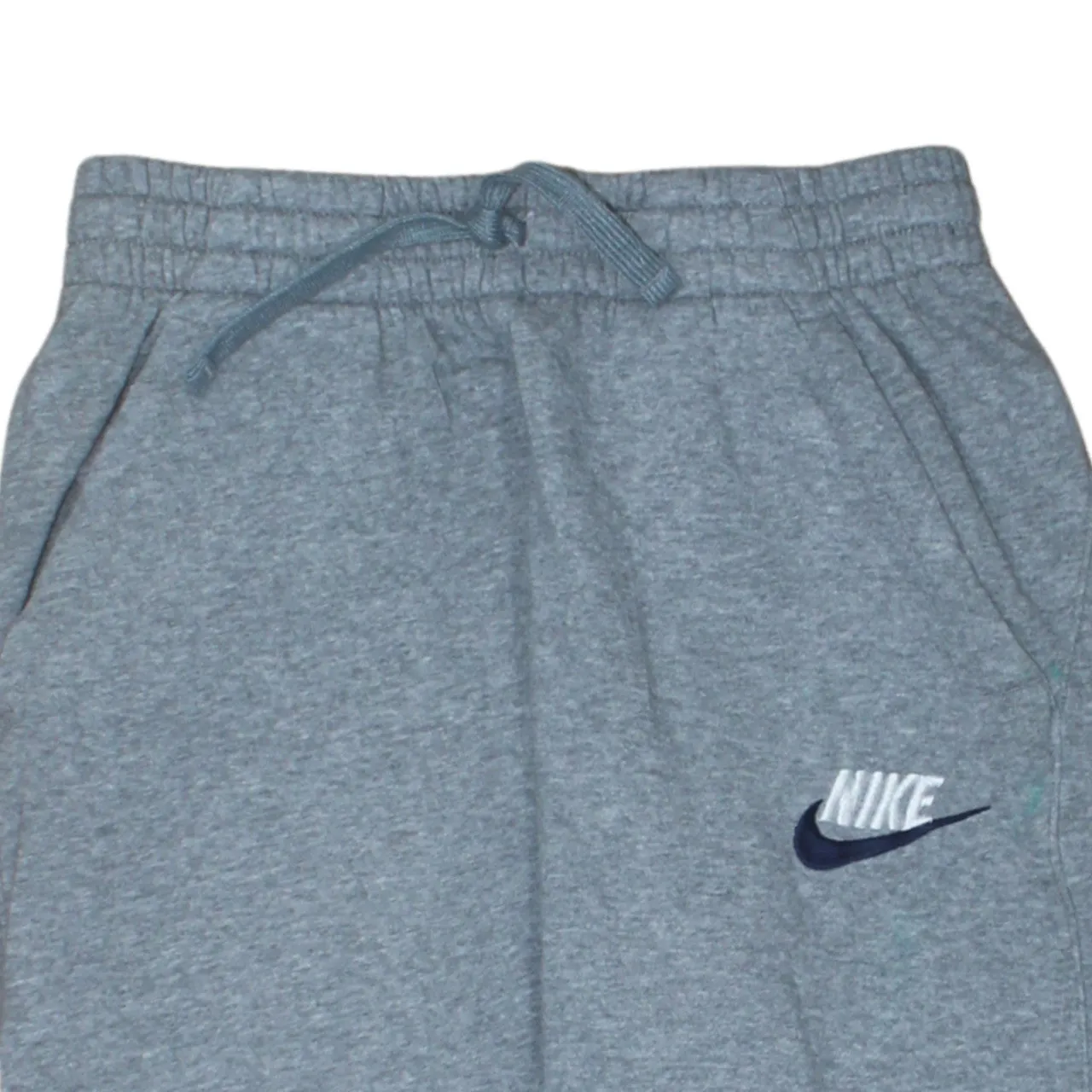 Nike Grey Joggers Men’s Large Embroidered Swoosh Logo Cuffed Fleece Sweatpants sold by Vintage Club product image thumbnail 3