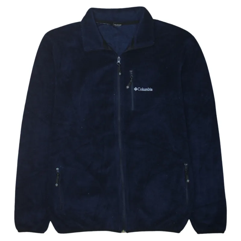 Columbia Navy Blue Fleece Jacket Women's XXLarge Embroidered Logo Zip Pockets Outdoor Top sold by Vintage Club