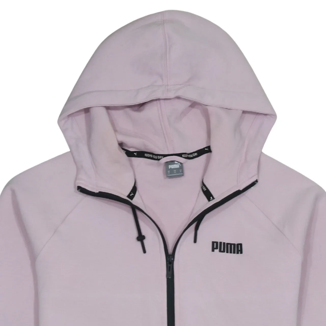 Puma Light Pink Full Zip Hoodie Women’s XLarge Printed Logo Drawstring Hood Casual Top sold by Vintage Club product image thumbnail 3