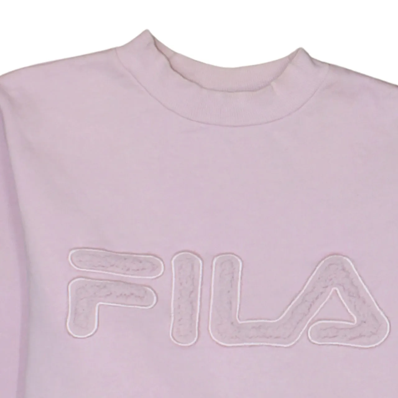 Fila Light Pink Sweatshirt Women's XLarge Textured Logo Crewneck Pullover Fleece Top sold by Vintage Club product image thumbnail 3