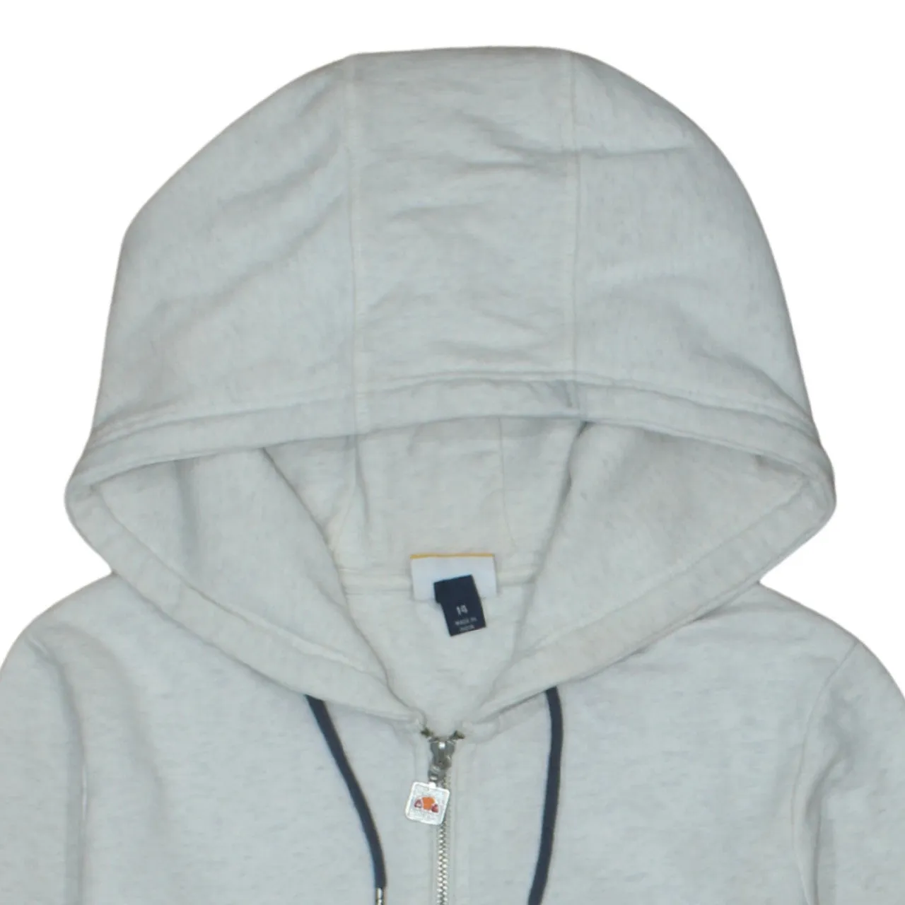 Ellesse Light Grey Full Zip Hoodie Women's Medium Embroidered Chest Logos Pockets Sweatshirt sold by Vintage Club product image thumbnail 3