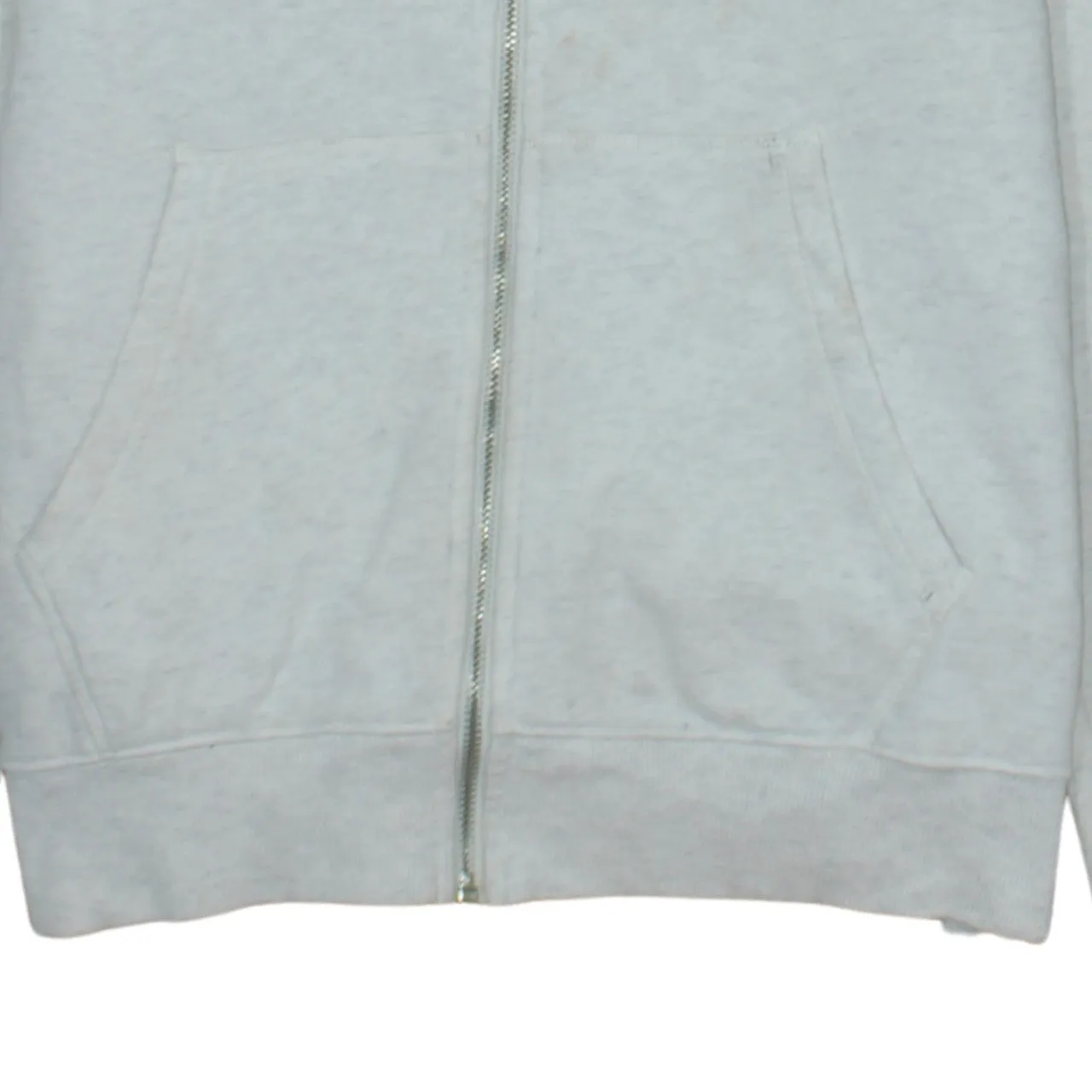 Ellesse Light Grey Full Zip Hoodie Women's Medium Embroidered Chest Logos Pockets Sweatshirt sold by Vintage Club product image thumbnail 4