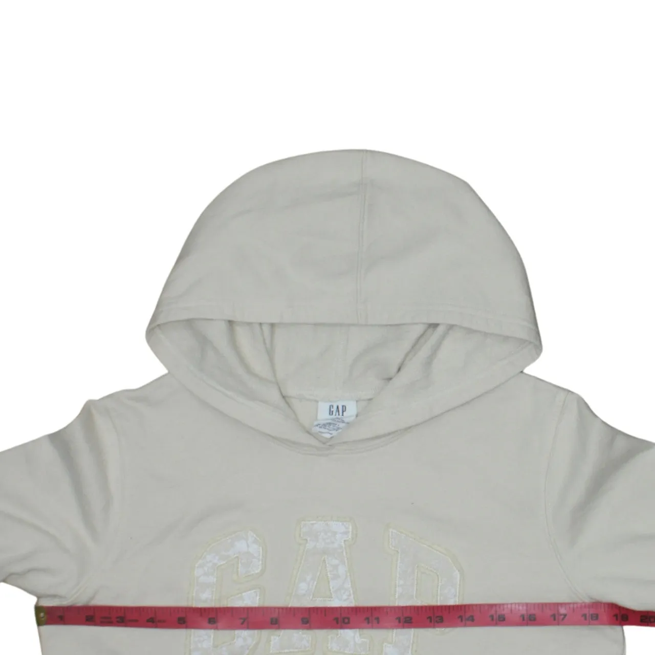 Gap Beige Cream Hoodie Men's Small Embroidered Logo Front Pocket Pullover Sweatshirt sold by Vintage Club product image thumbnail 5