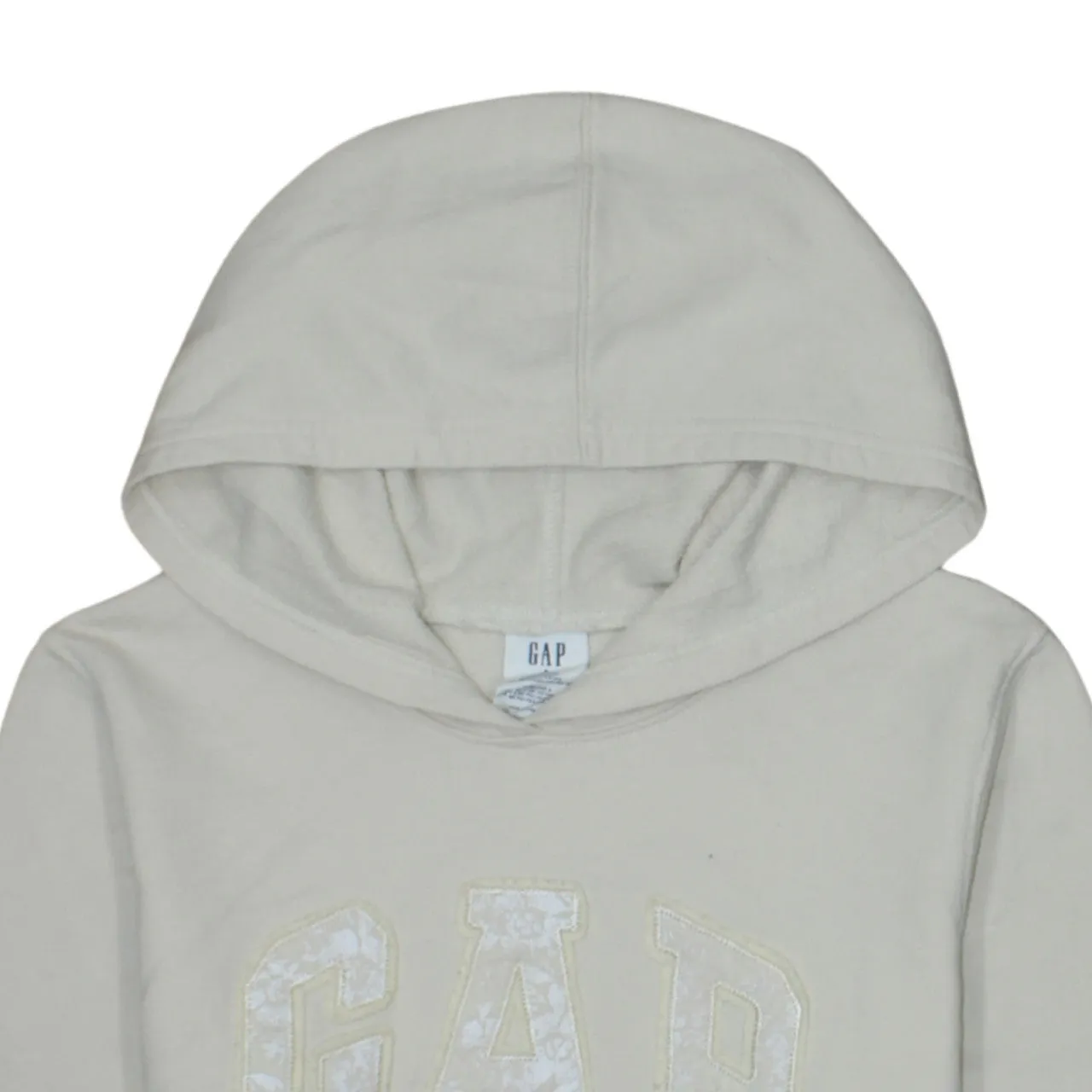 Gap Beige Cream Hoodie Men's Small Embroidered Logo Front Pocket Pullover Sweatshirt sold by Vintage Club product image thumbnail 3