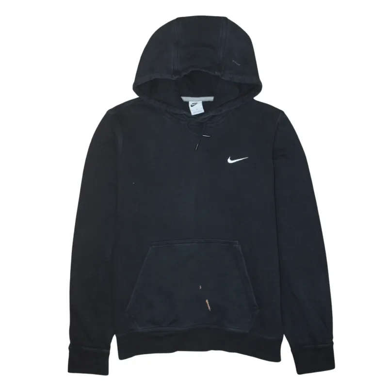 Nike Black Hoodie Men’s Medium Embroidered Swoosh Front Pocket Pullover Sweatshirt sold by Vintage Club