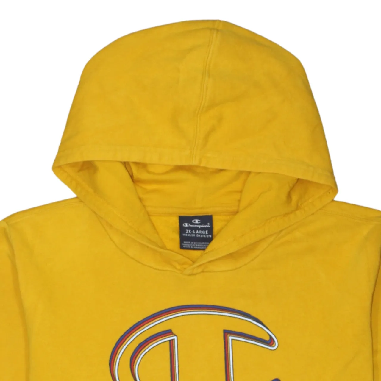Champion Yellow Hoodie Women’s XXLarge Big Printed Logo Front Pocket Pullover Sweatshirt sold by Vintage Club product image thumbnail 3