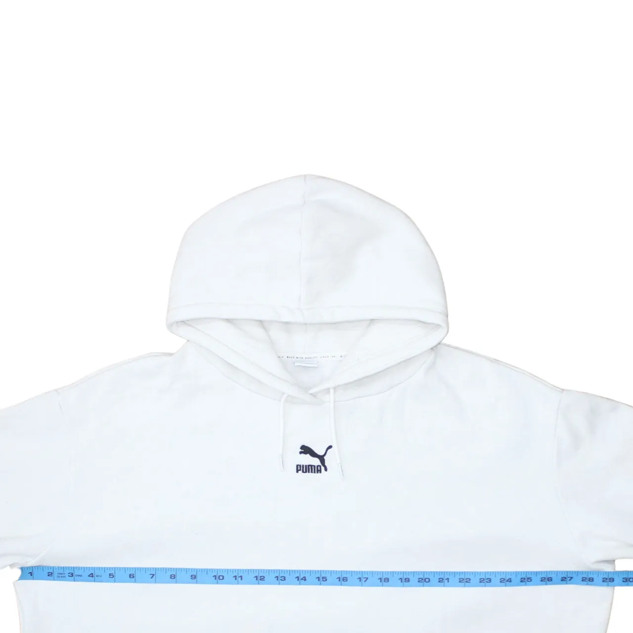 Puma White Hoodie Men’s XLarge Embroidered Chest Logo Front Pocket Pullover Sweatshirt sold by Vintage Club product image thumbnail 5