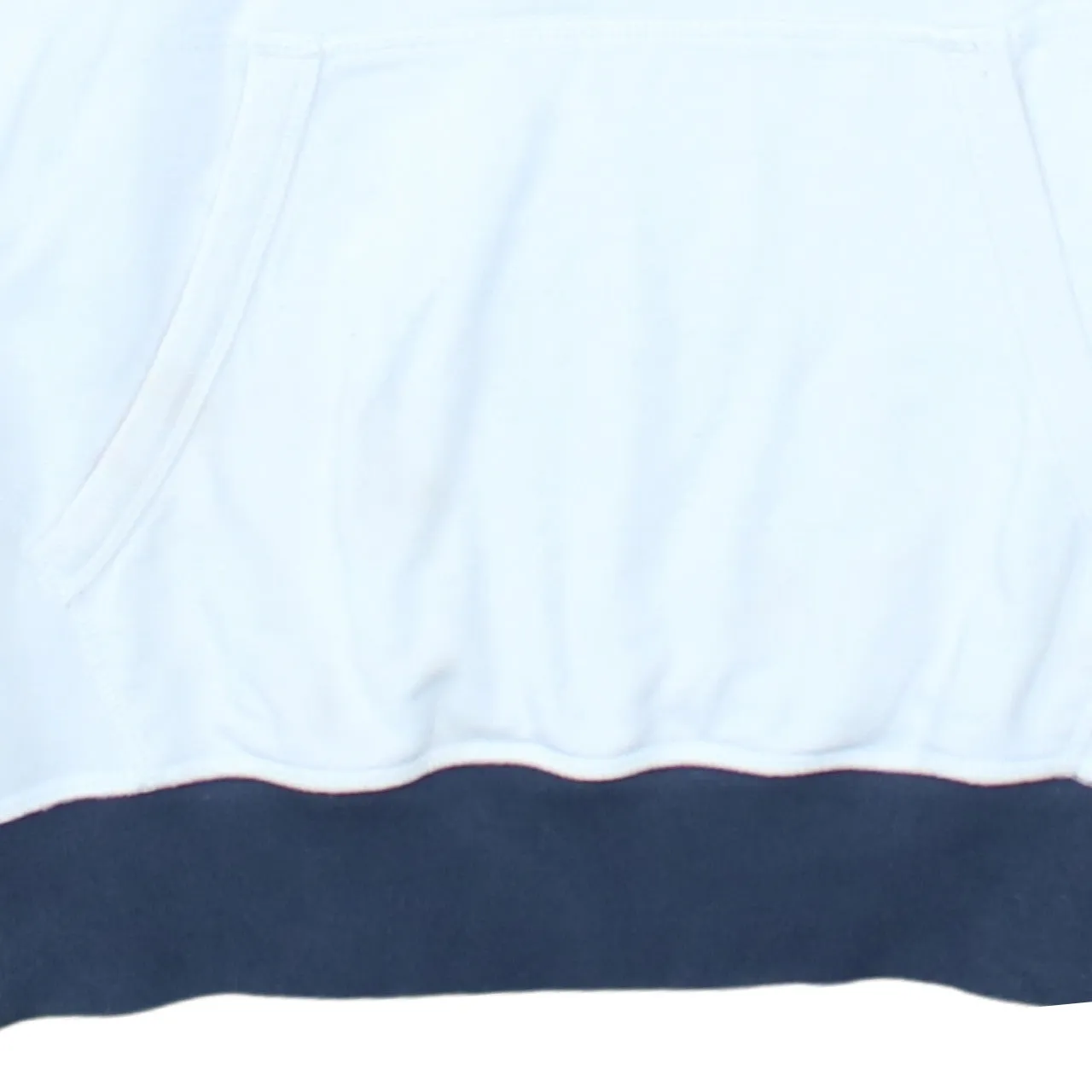 Champion White Hoodie Women’s Large Embroidered Big C Logo Navy Ribbed Hem Sweatshirt sold by Vintage Club product image thumbnail 4