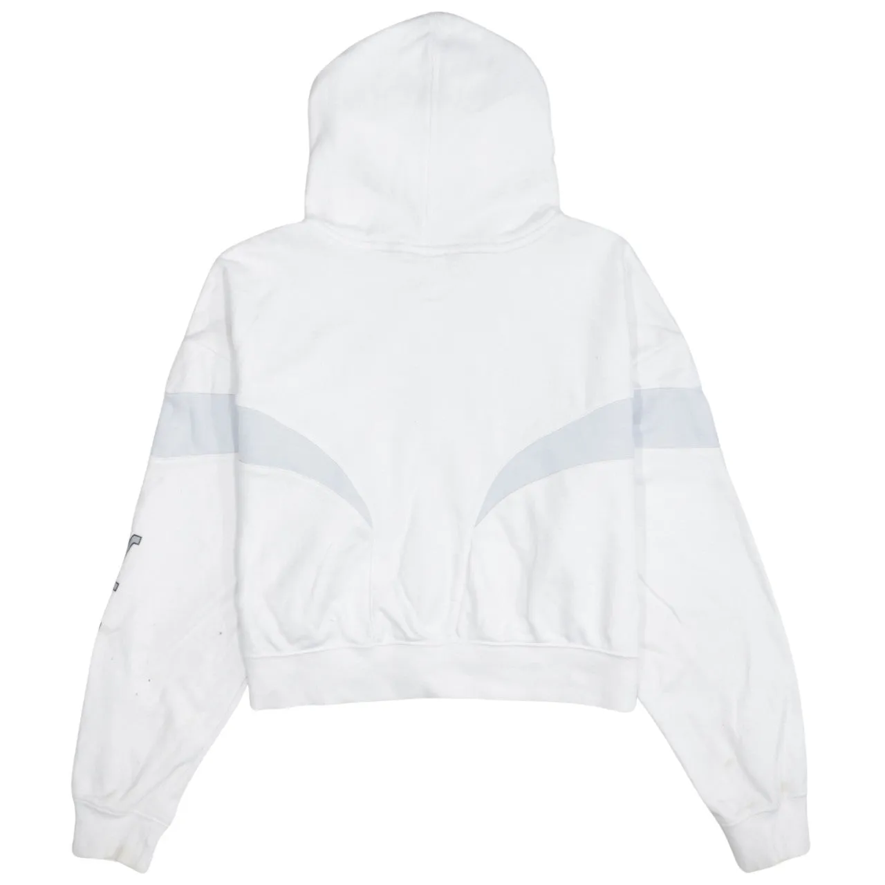 Nike White Full Zip Hoodie Women’s Small Nike Air Logo Sleeve Print Hooded Sweatshirt sold by Vintage Club product image thumbnail 2