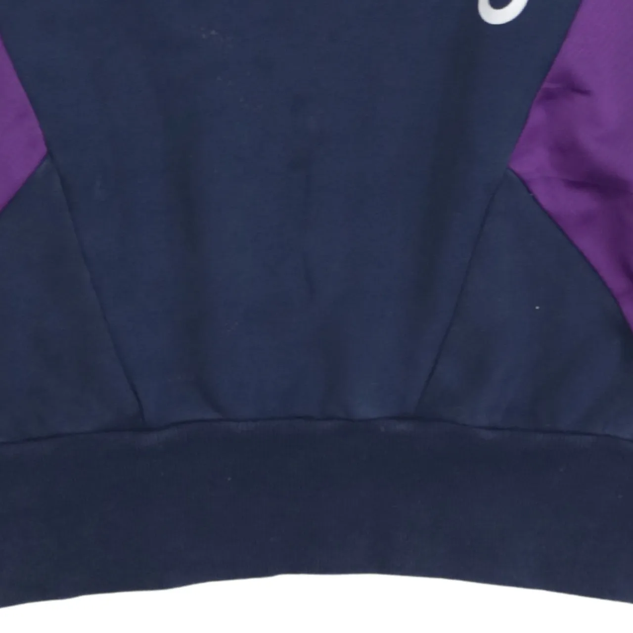 Adidas Navy Blue Sweatshirt Women's Large Trefoil Printed Logo Three Stripe Colour Block Pullover sold by Vintage Club product image thumbnail 4