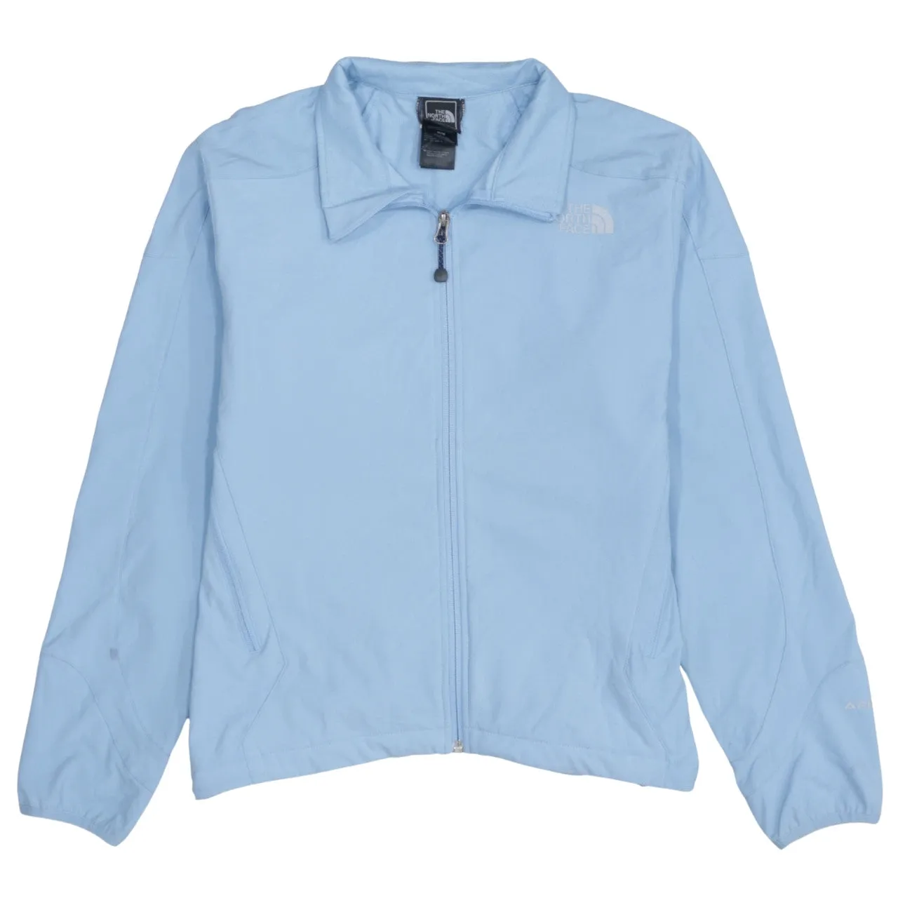 The North Face Light Blue Windbreaker Jacket Women's Medium Embroidered Logos Zip Pockets Outerwear sold by Vintage Club