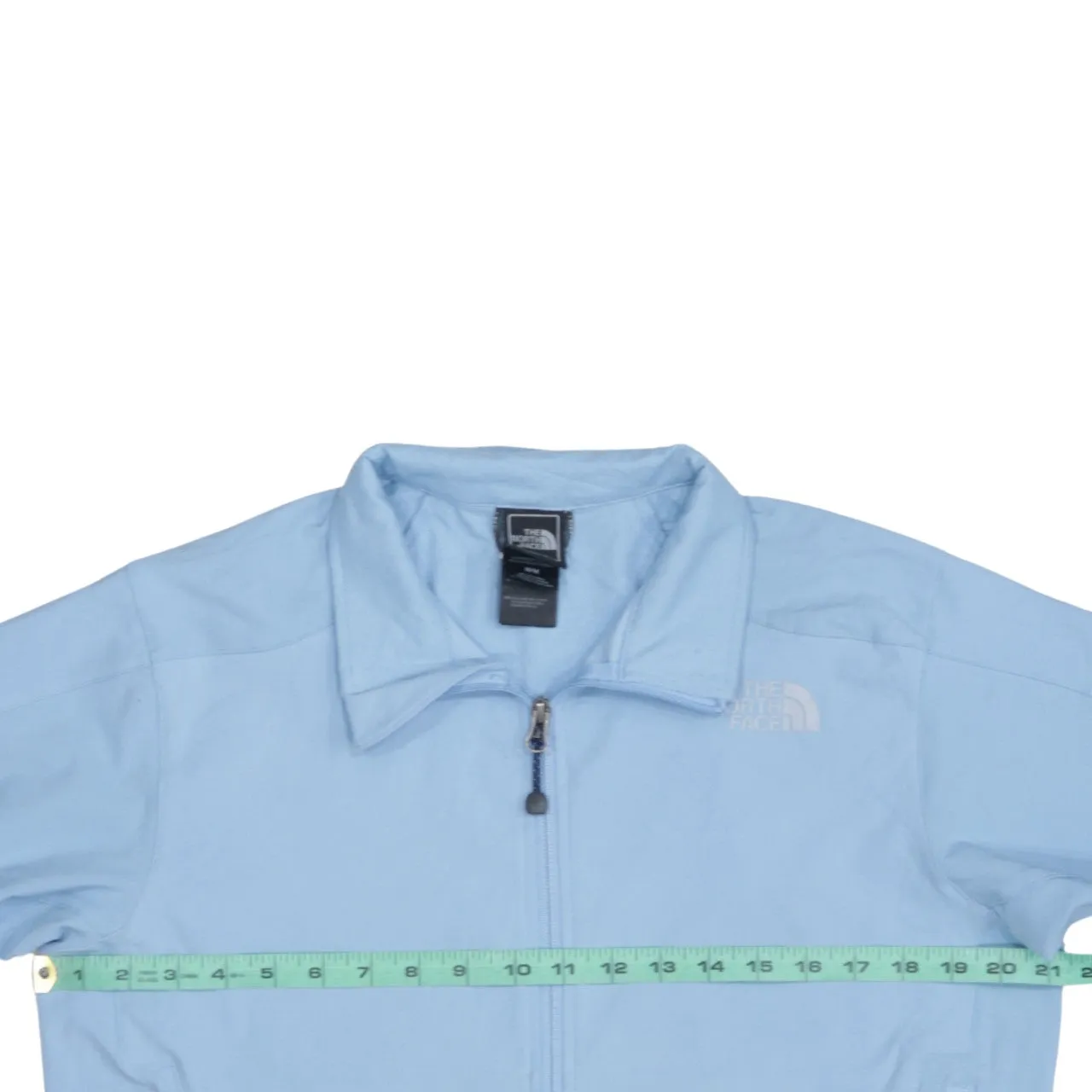The North Face Light Blue Windbreaker Jacket Women's Medium Embroidered Logos Zip Pockets Outerwear sold by Vintage Club product image thumbnail 5