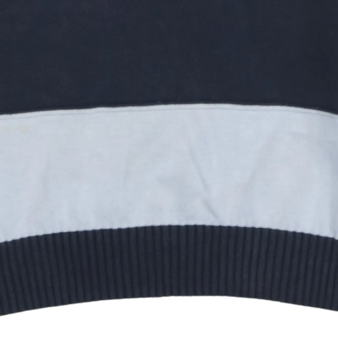Tommy Hilfiger Navy Grey Jumper Women's Medium Striped Crewneck Small Flag Logo Sweater sold by Vintage Club product image thumbnail 4