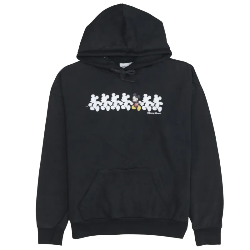 Disney Black Hoodie Women’s XSmall Printed Mickey Mouse Graphic Front Pocket Sweatshirt sold by Vintage Club