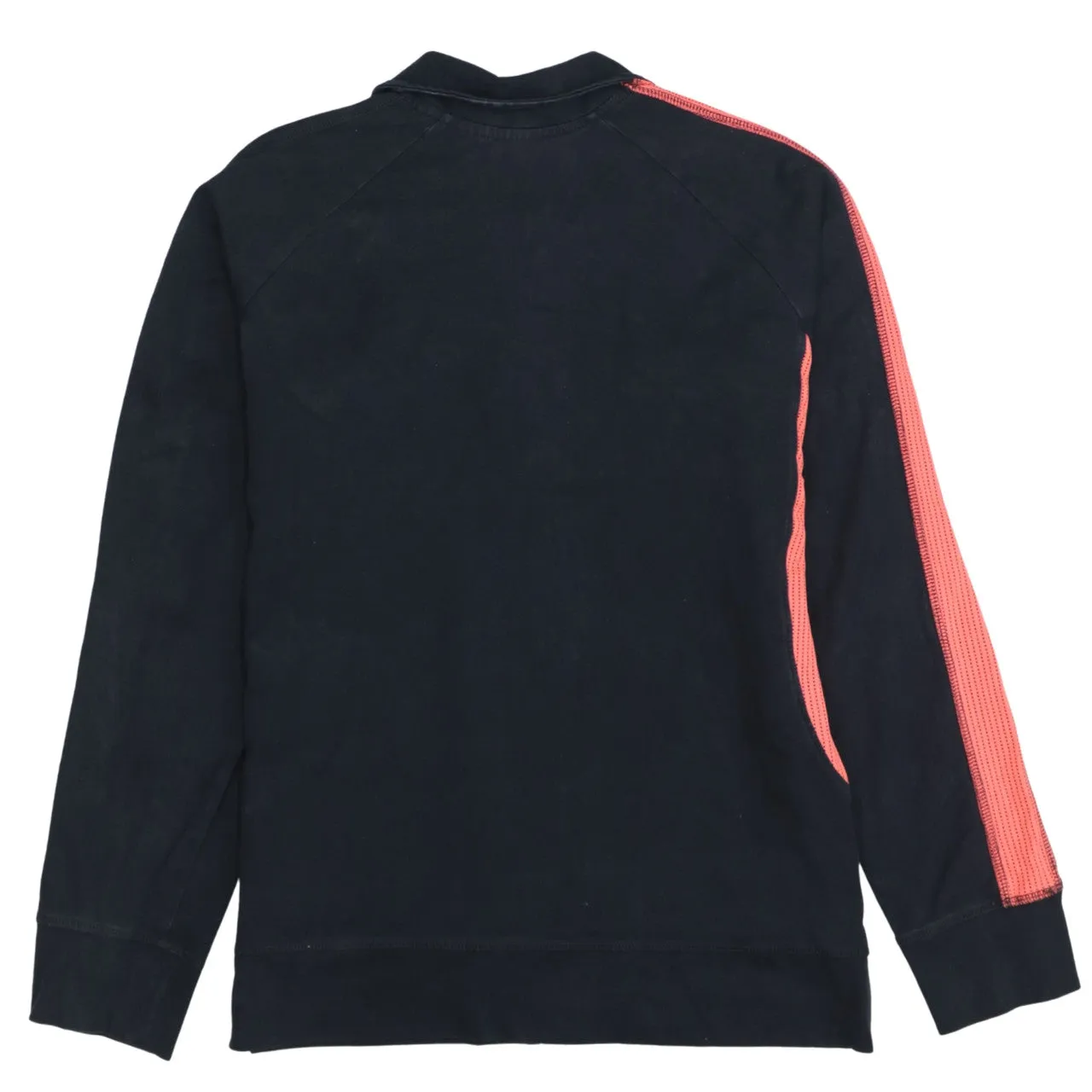 Reebok Black Track Jacket Women’s Large Coral Zip Embroidered Logo Mesh Stripe Top sold by Vintage Club product image thumbnail 2