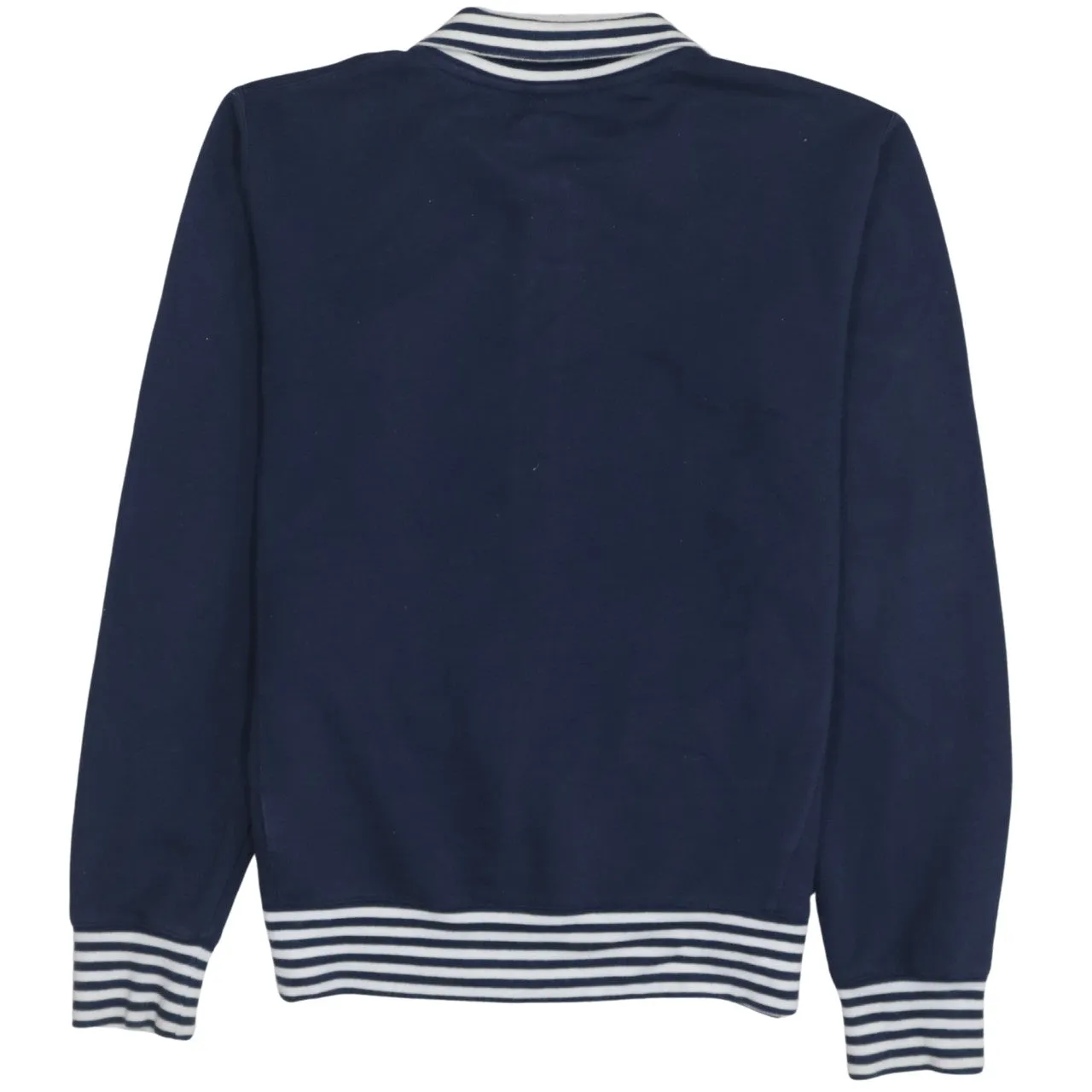 Nike Navy Blue Jacket Women’s Large Embroidered Swoosh Stripe Collar Cuffs Full Zip Top sold by Vintage Club product image thumbnail 2