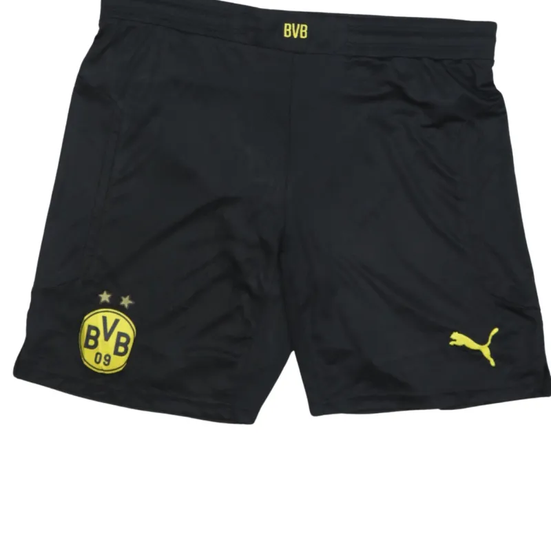 Puma Black Football Shorts Men's Small Borussia Dortmund BVB Printed Logos Training made by Puma