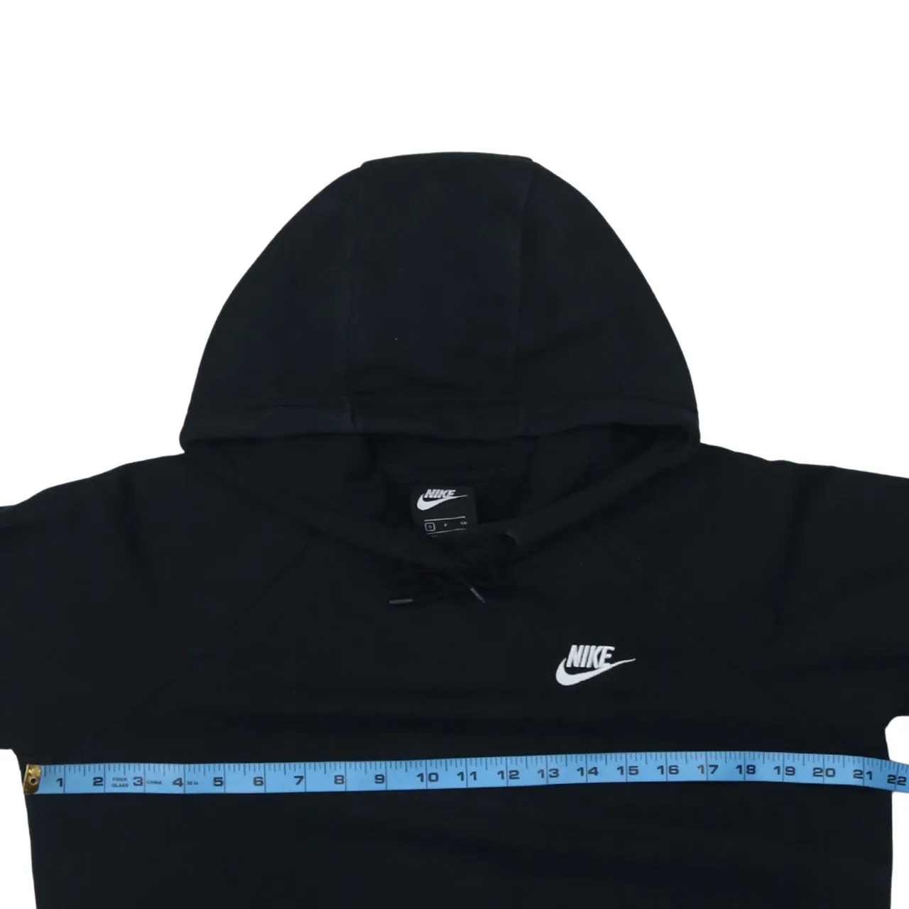 Nike Black Hoodie Men’s Small Embroidered Swoosh Logo Front Pocket Pullover Sweatshirt sold by Vintage Club product image thumbnail 5