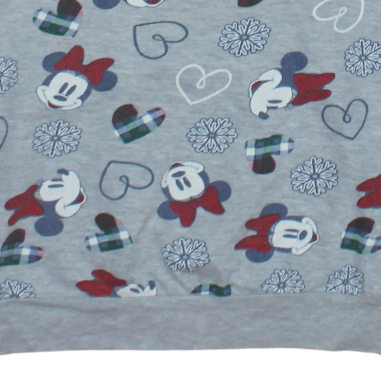 Disney Grey Sweatshirt Men’s Medium All Over Minnie Mouse Hearts Snowflakes Pullover Top sold by Vintage Club product image thumbnail 4
