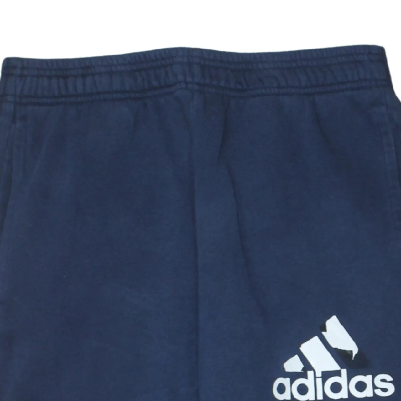 Adidas Navy Blue Joggers Men’s Medium Printed Logo Elastic Waist Cuffed Sweatpants sold by Vintage Club product image thumbnail 3