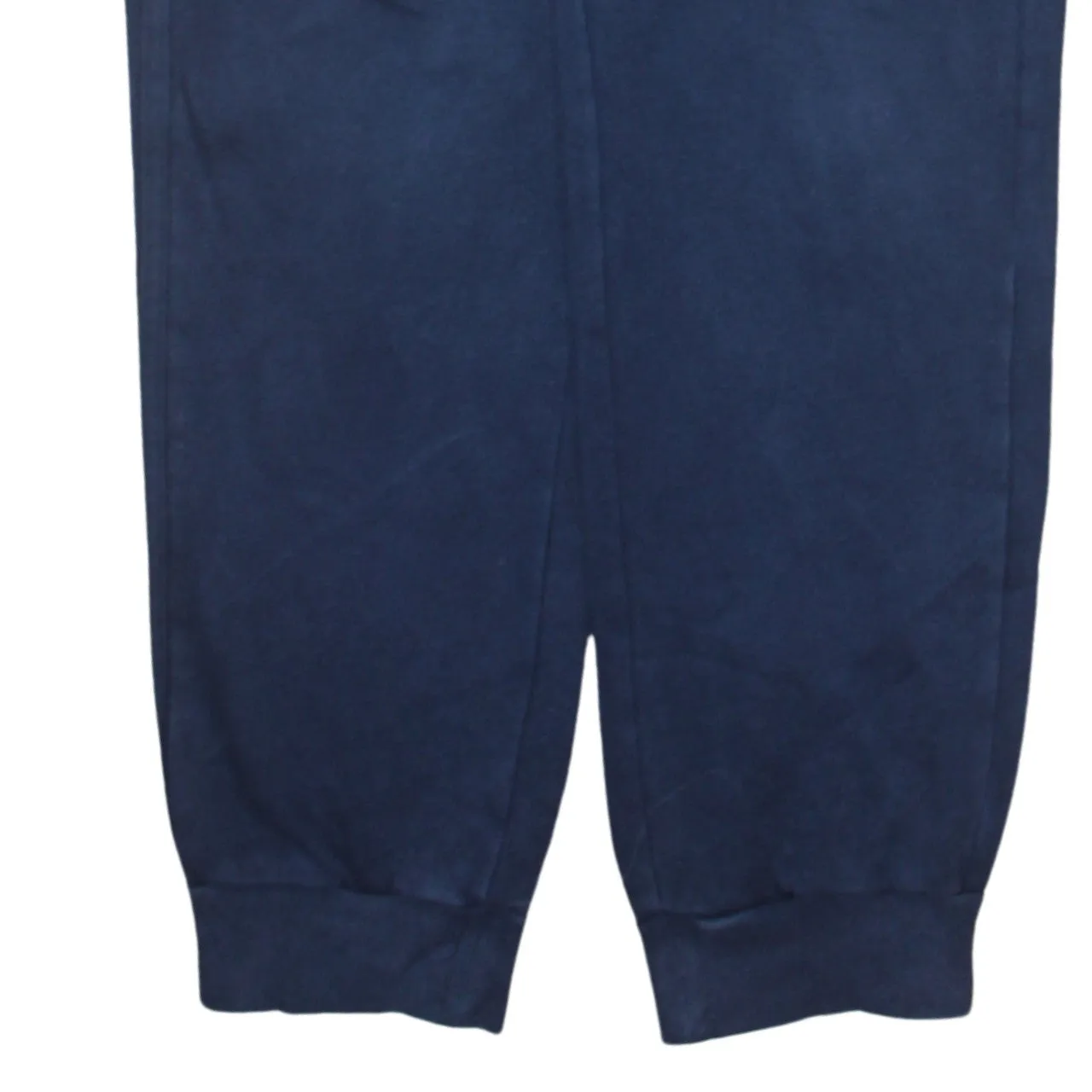 Adidas Navy Blue Joggers Men’s Medium Printed Logo Elastic Waist Cuffed Sweatpants sold by Vintage Club product image thumbnail 4