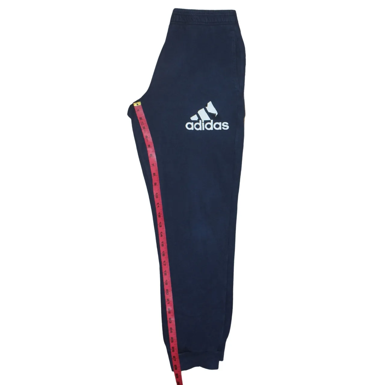Adidas Navy Blue Joggers Men’s Medium Printed Logo Elastic Waist Cuffed Sweatpants sold by Vintage Club product image thumbnail 5