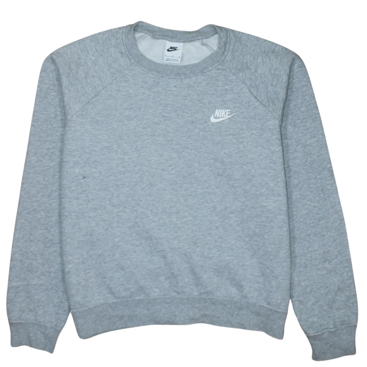 Nike Grey Sweatshirt Men's Medium Embroidered Swoosh Logo Crewneck Pullover Jumper sold by Vintage Club