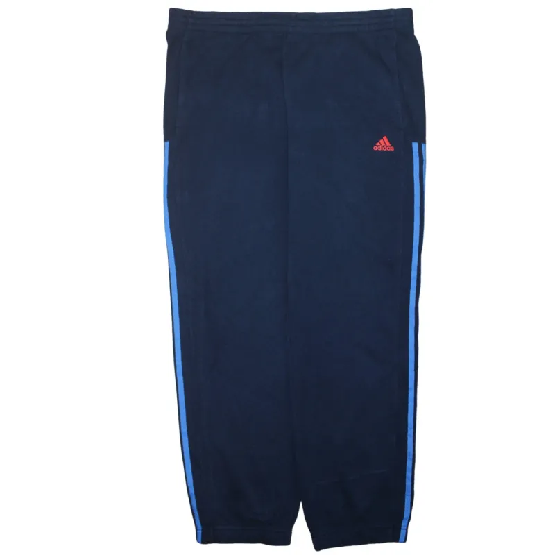 Adidas Navy Blue Joggers Men’s XLarge Embroidered Logo Blue Side Stripes Sweatpants sold by Vintage Club