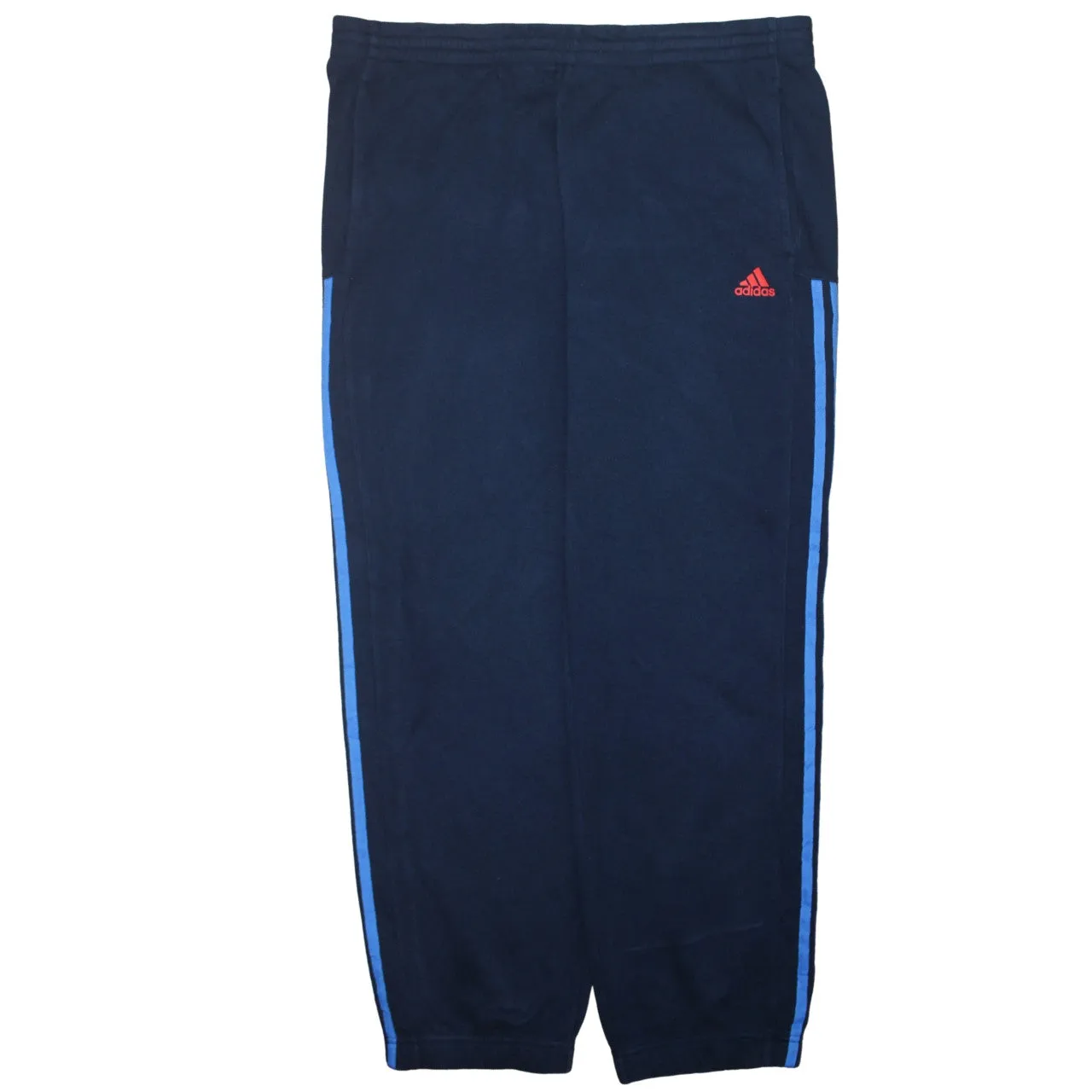 Adidas Navy Blue Joggers Men’s XLarge Embroidered Logo Blue Side Stripes Sweatpants sold by Vintage Club